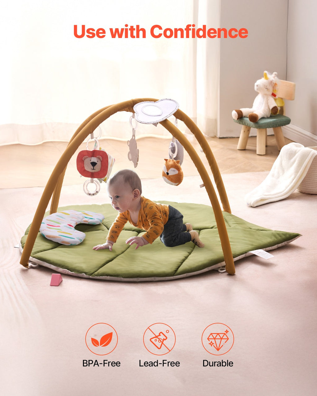 Baby Play Gym Mat Tummy Time Activity Mat