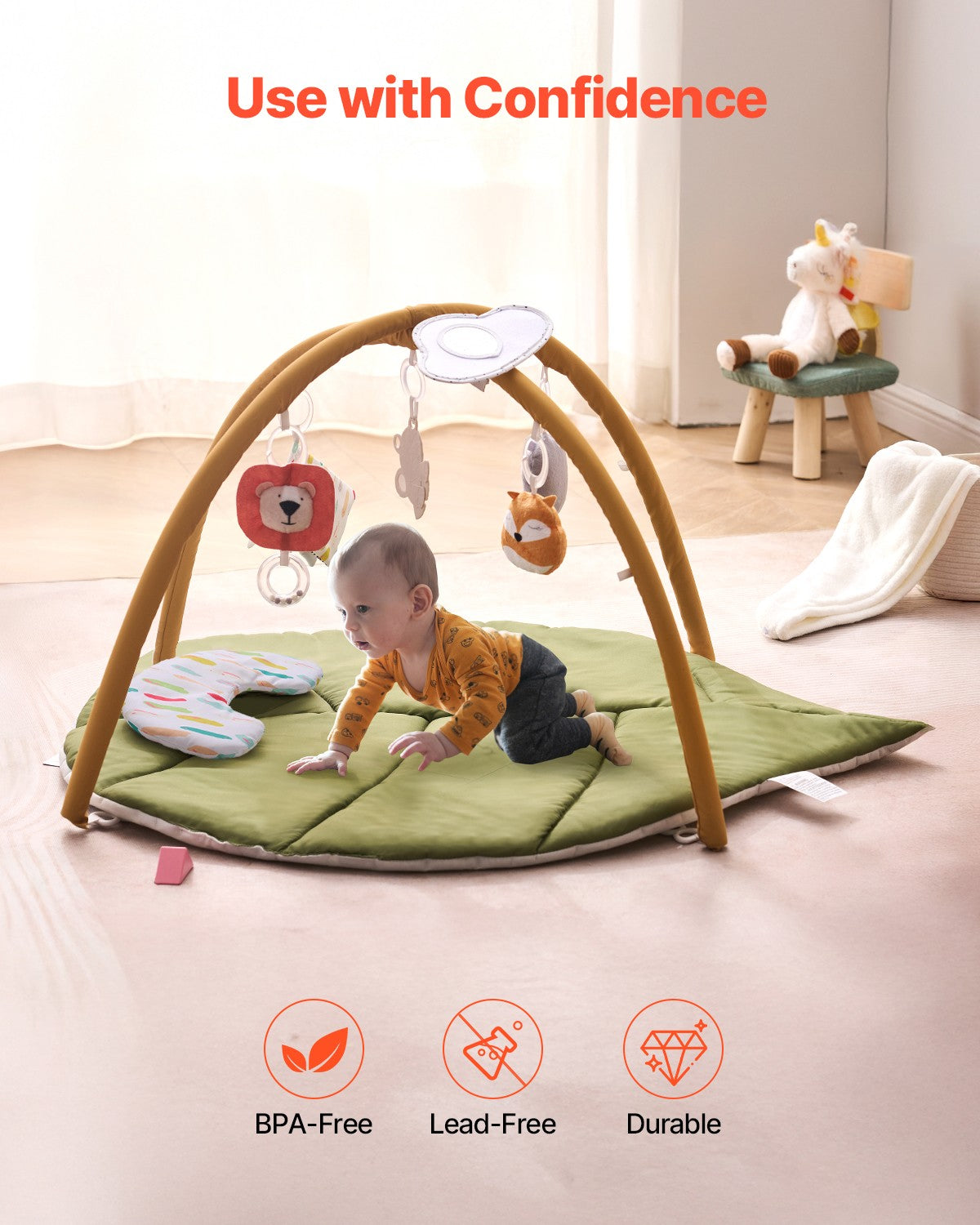 Baby Play Gym Mat Tummy Time Activity Mat