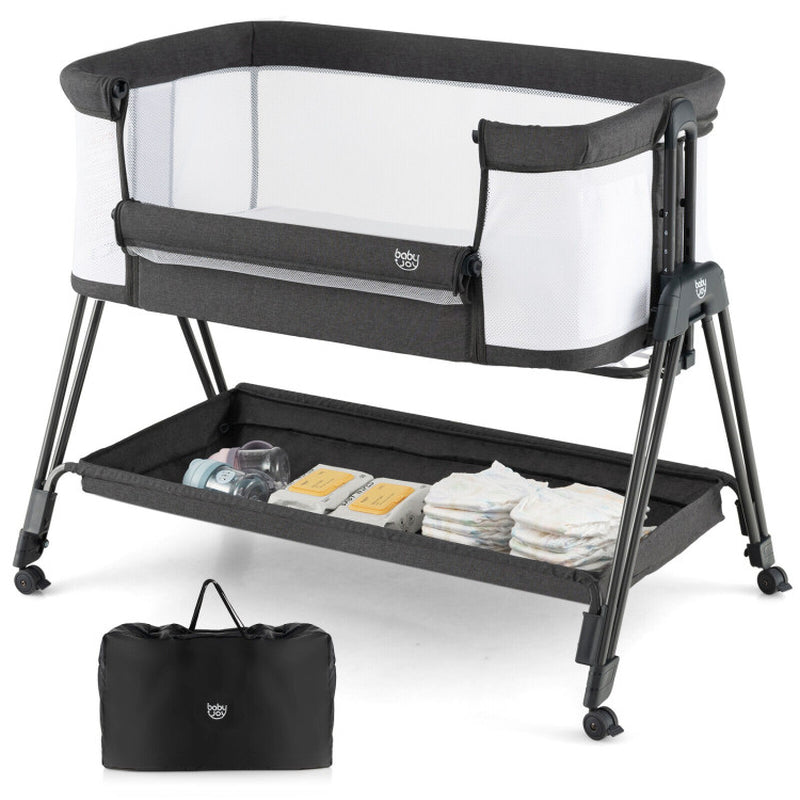 Portable Bedside Sleeper for Baby with 7 Adjustable Heights