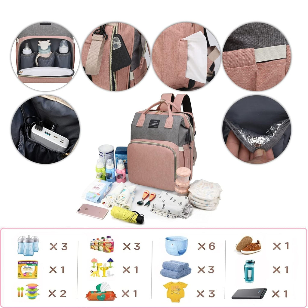 3-in-1 Diaper Bag with Changing Station