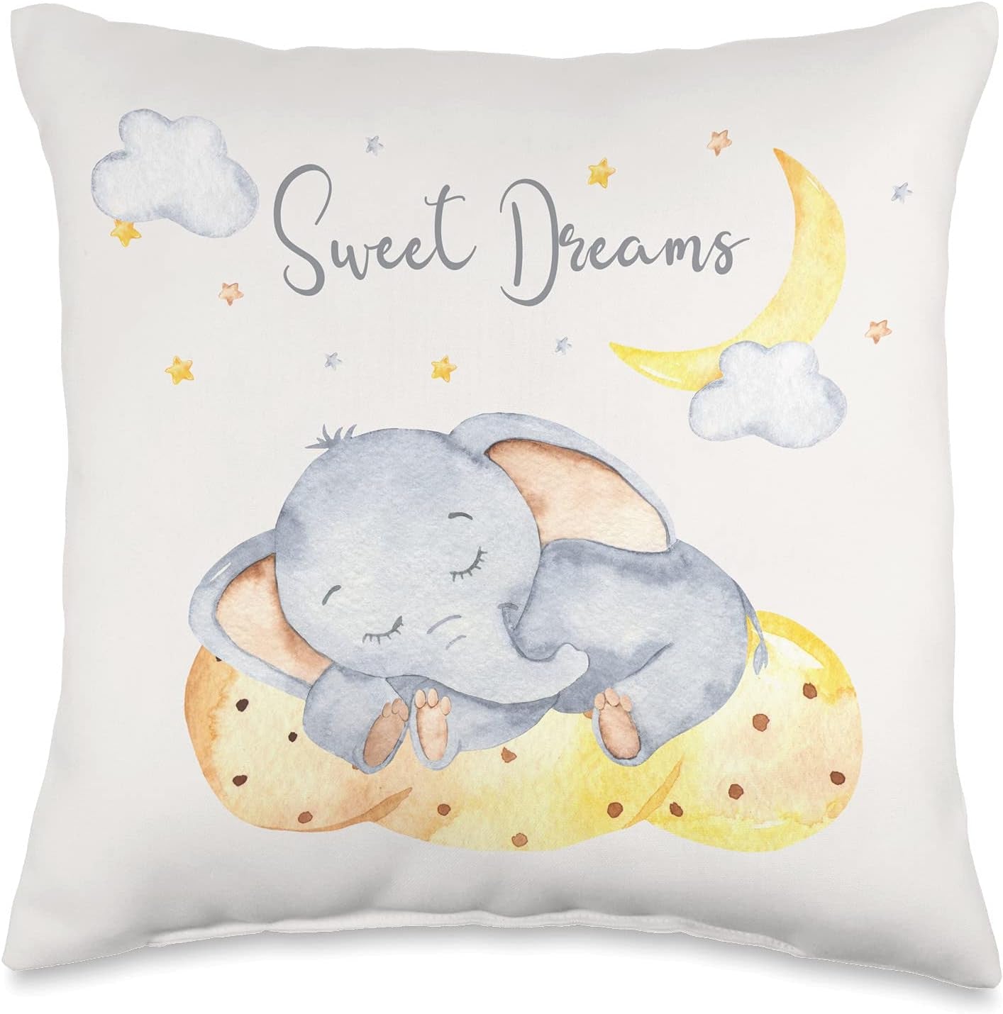 Baby Crib Pillows for Boys & Girls Sleeping Elephant Throw Pillow