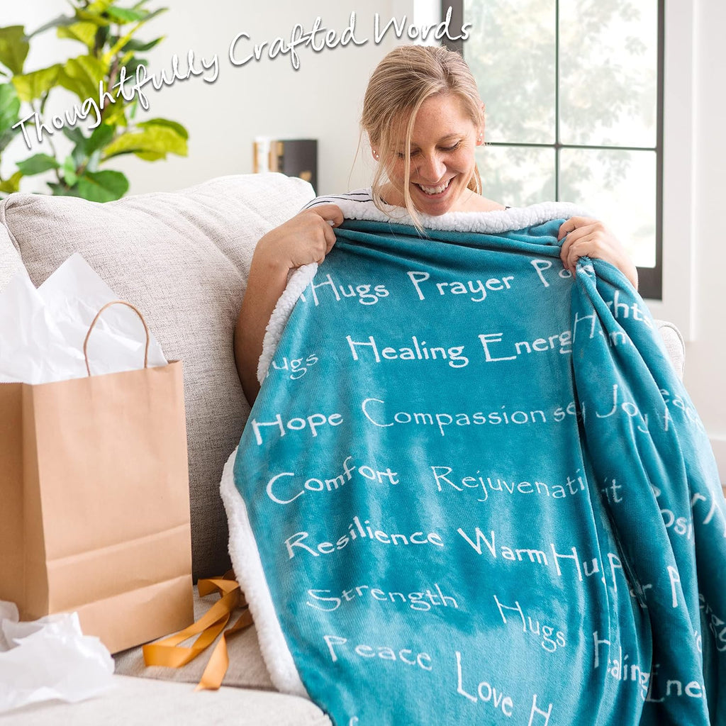 Caring Gift Blanket great for Positive Energy Love Support Comfort Strength