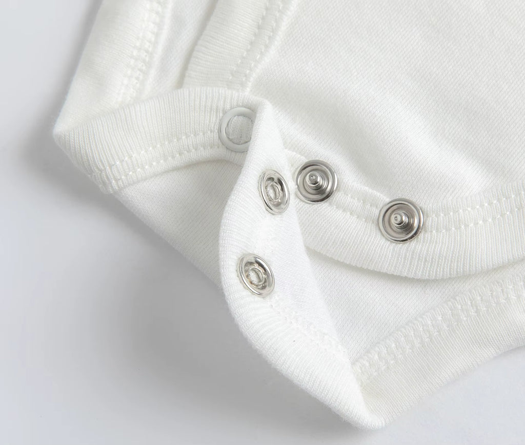 5PCS/LOT Newborn Baby Clothing 2024 Summer Sleeveless Baby Boy Girl Clothes Cotton White Color Baby Bodysuit Vest Baby Romper