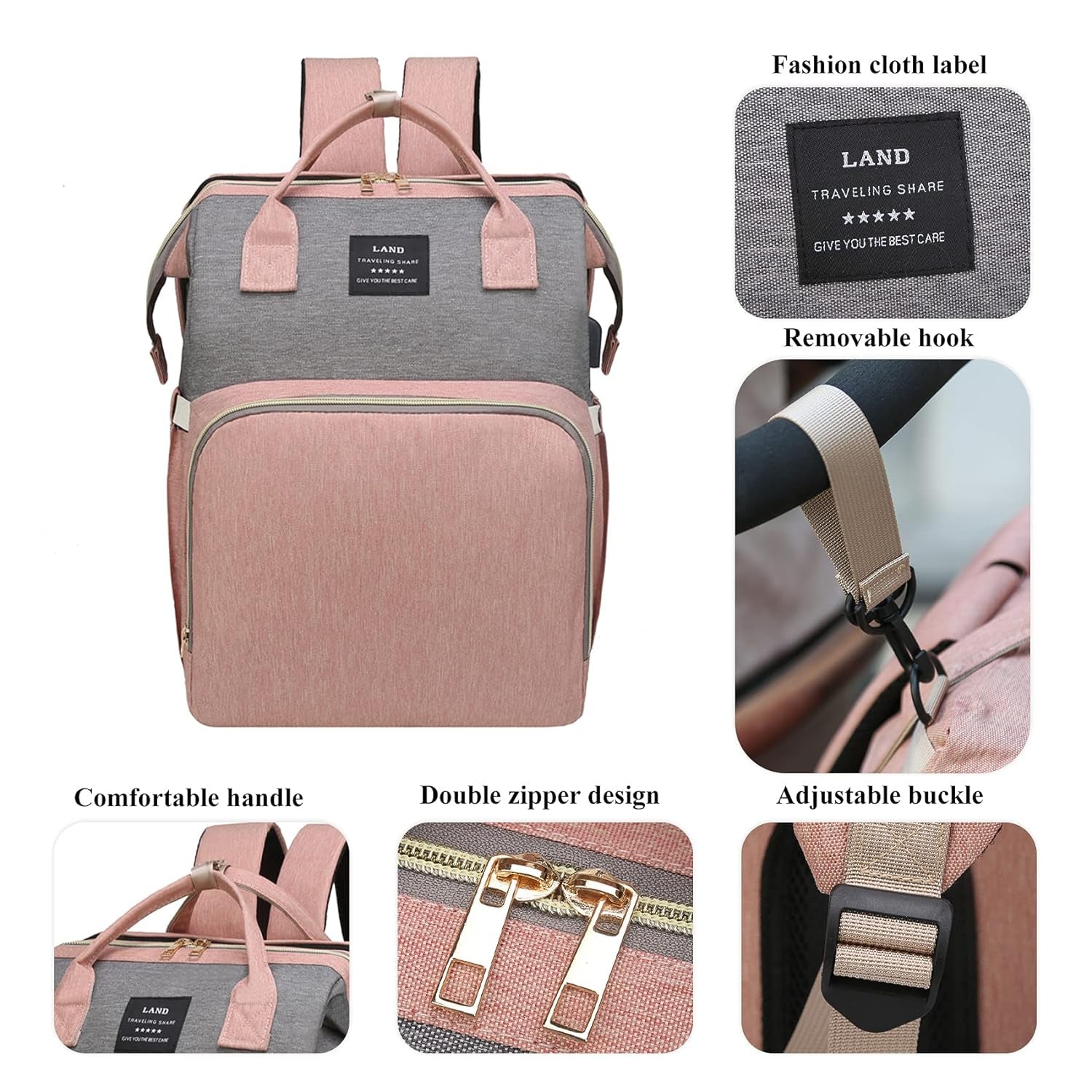 3-in-1 Diaper Bag with Changing Station