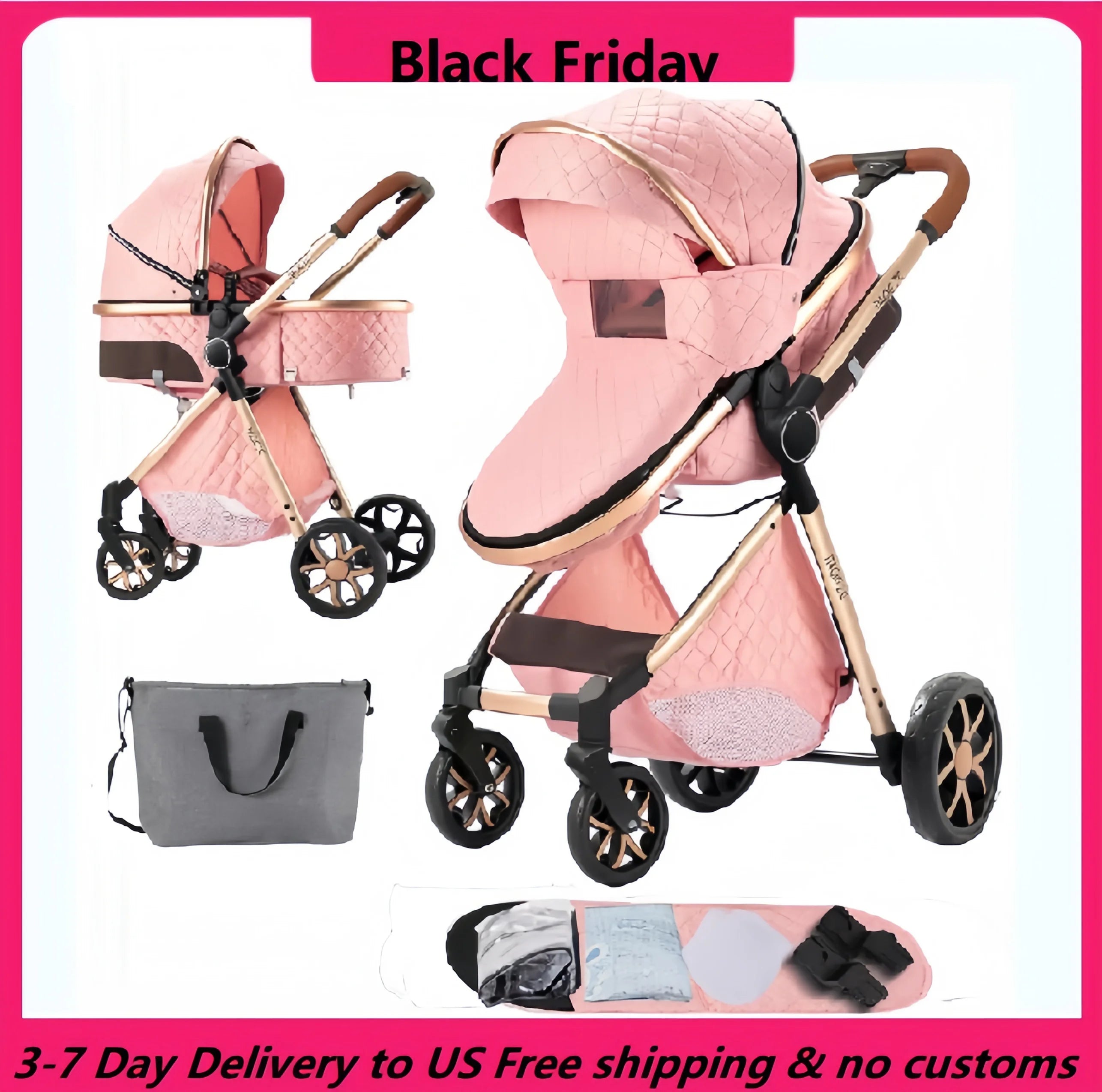 Stroller,Baby Stroller,Baby Accessories,Stroller 2 in 1,Newborn Items,Baby Cart,Baby Carriage,Baby Strollers with Four Wheels