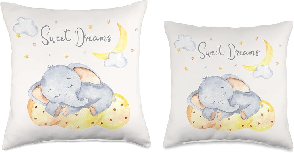 Baby Crib Pillows for Boys & Girls Sleeping Elephant Throw Pillow