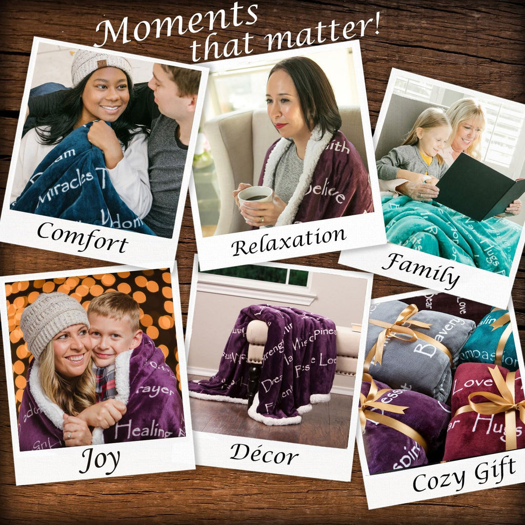 Caring Gift Blanket great for Positive Energy Love Support Comfort Strength